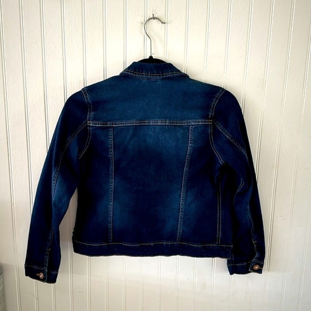 Wonder Nation, Fashion Stretch Denim Jacket with Patchwork Size L/G (10-12) - Picture 9 of 10